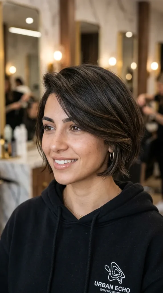 Side-Swept Bob for Thin Hair