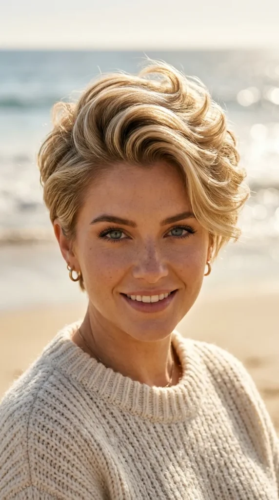 Side-Swept Pixie with Volume
