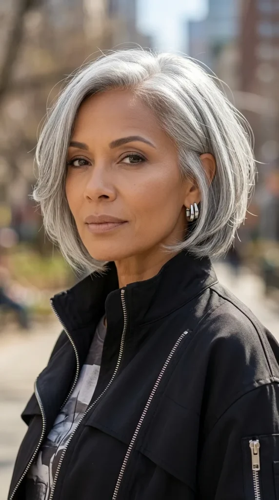 Silver Bob for Mature Women