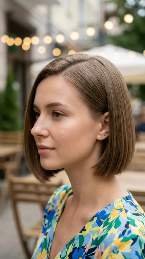 Sleek Chin Bob for Oval Face