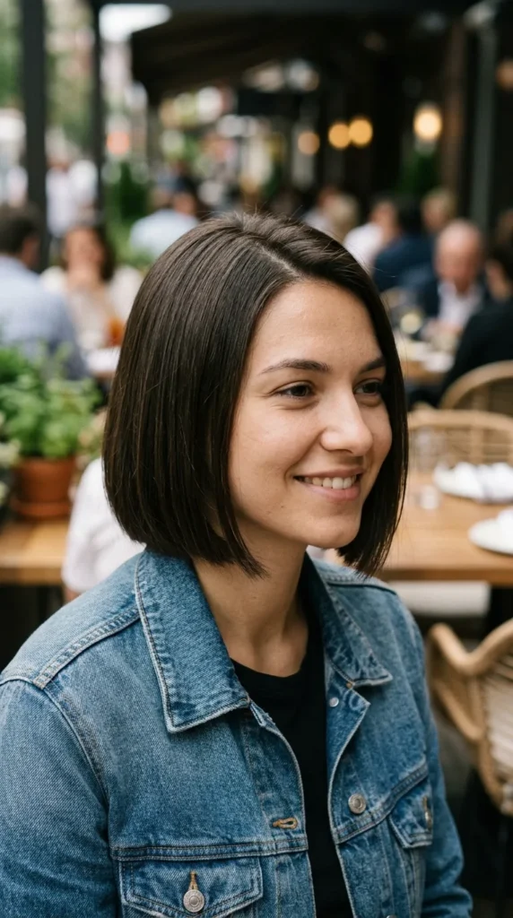 Sleek Micro Bob for Oval Face