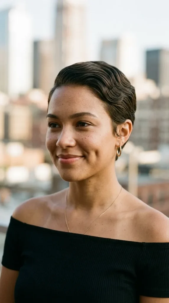 Sleek Pixie for Oval Face