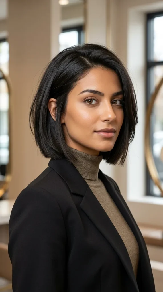 Sleek Short Layered Bob for Fine Hair