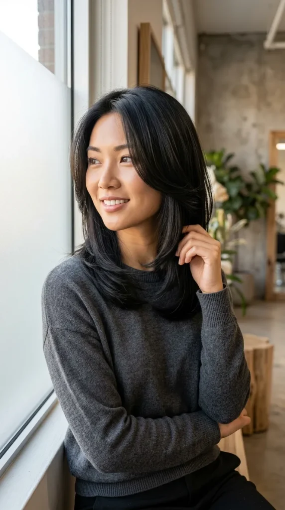 Soft Black U Haircut