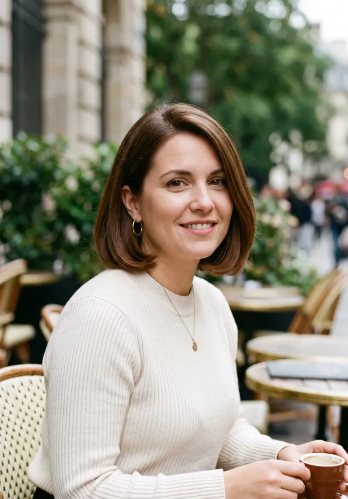 Soft Blunt Italian Bob with Rounded Ends
