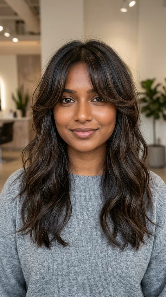 Soft C-Curl Curtain Bangs