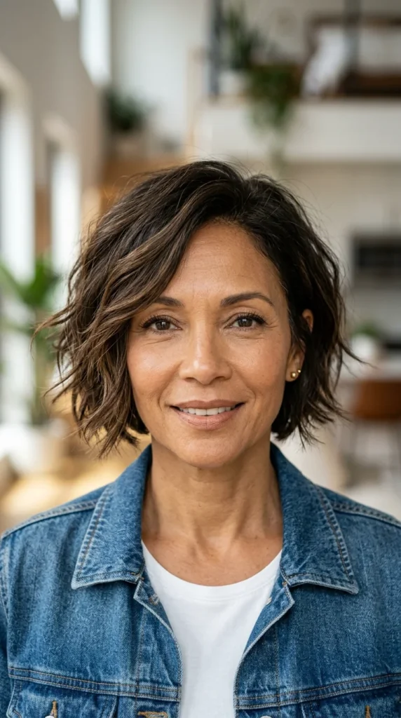 Soft Choppy Italian Bob for Added Movement
