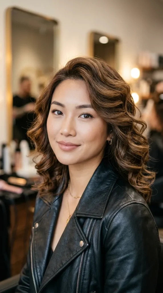Soft Curls for Oval Face