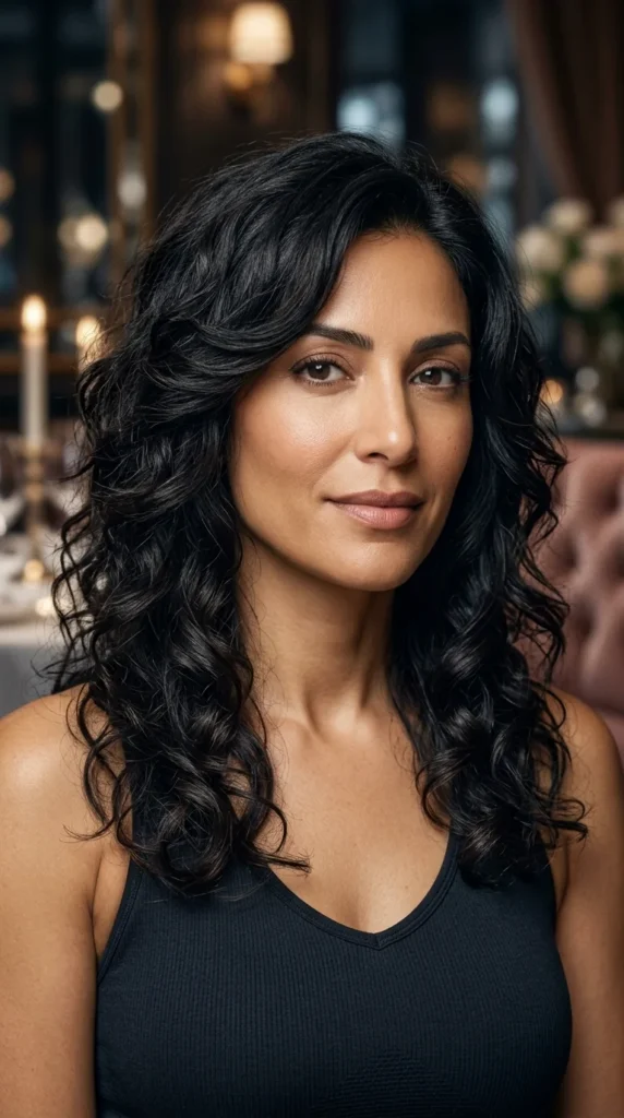 Soft Curls with Long Feathered Layers