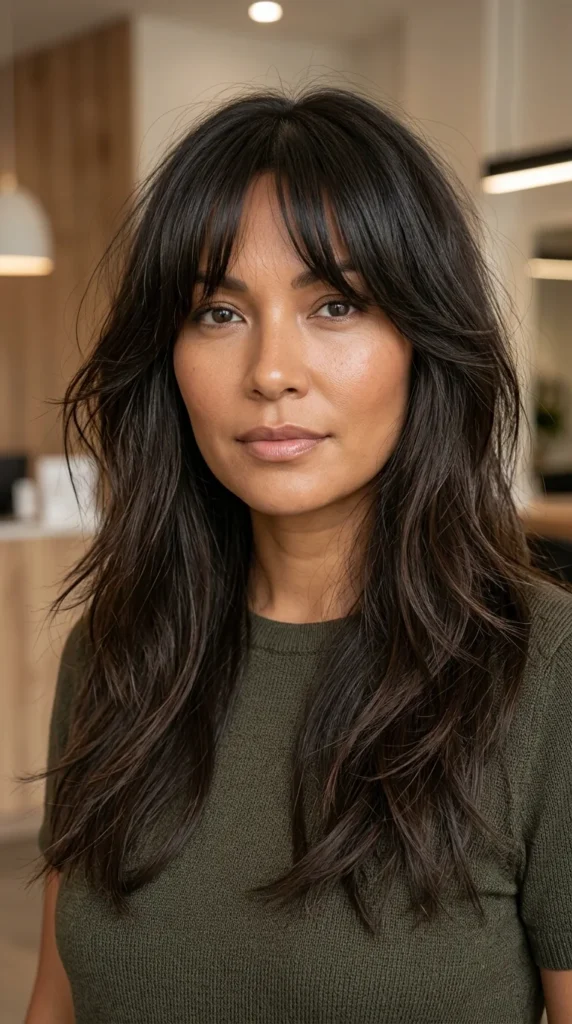 Soft Feathered Curtain Bangs