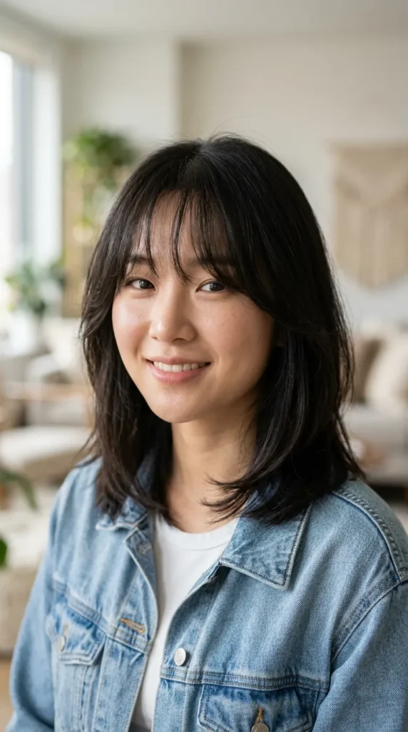 Soft Korean Curtain Bangs