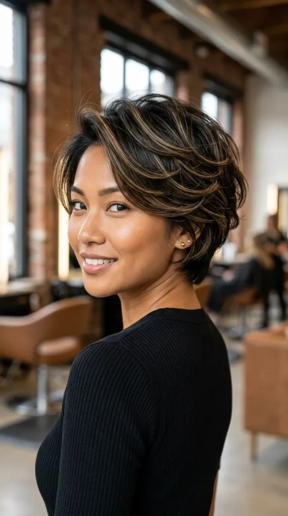 Soft Layered Crop for Oval Face Shapes