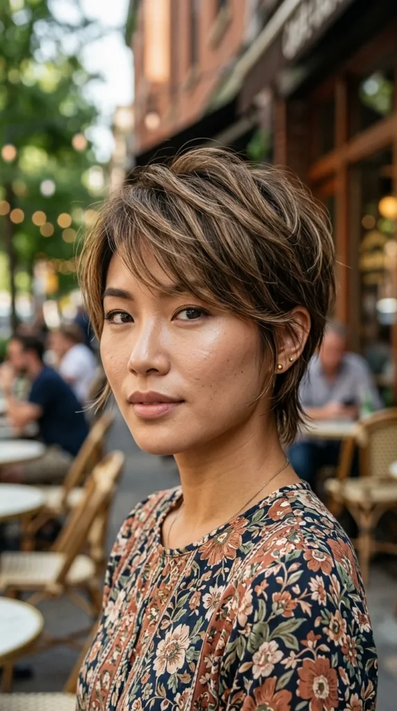 Soft Layered Pixie for Oval Face