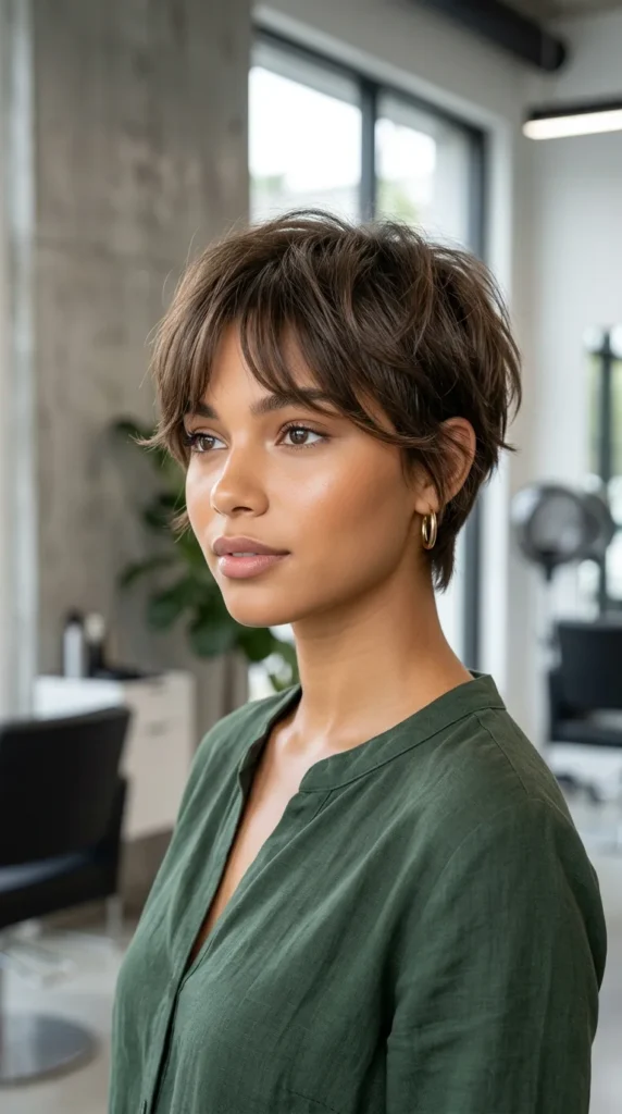 Soft Pixie with Curtain Fringe