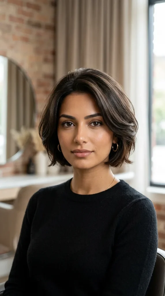 Soft Rounded Short Layered Haircut for Fine Hair