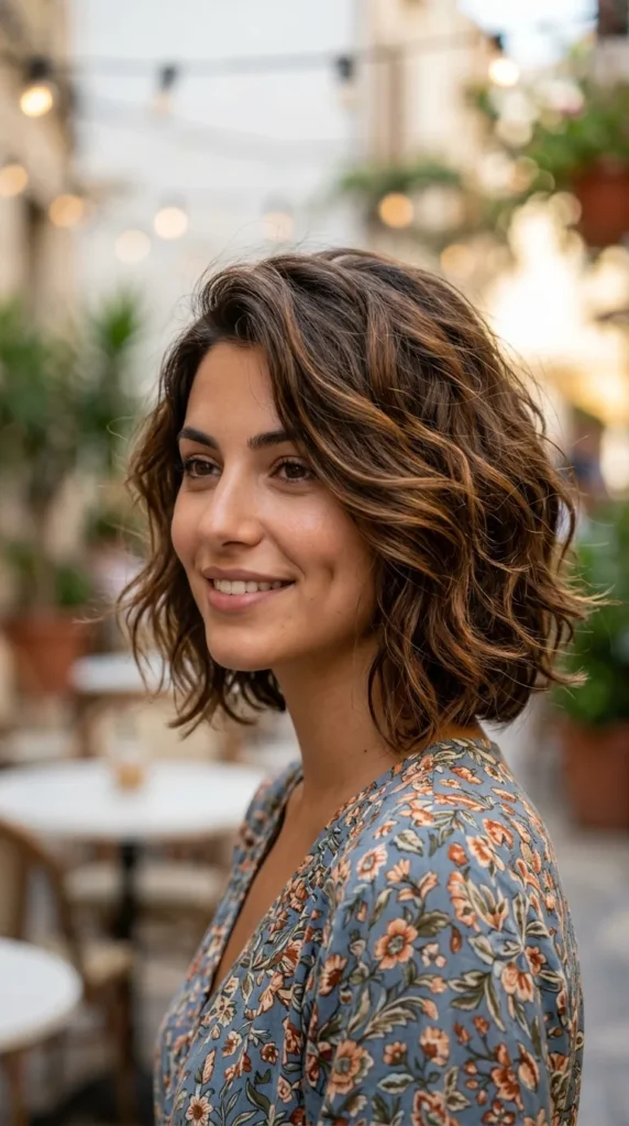 Soft Undone Bob for Oval Face Finish
