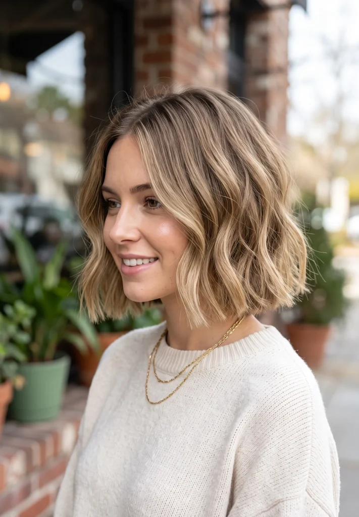 Soft Wavy Italian Bob for Everyday Fullness