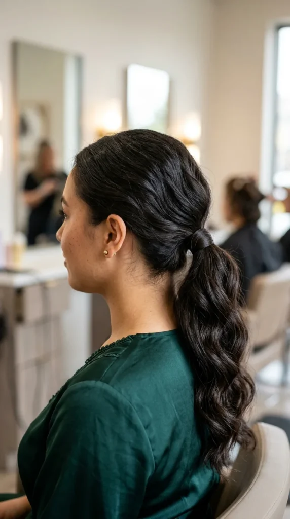 Soft Wavy Low Ponytail