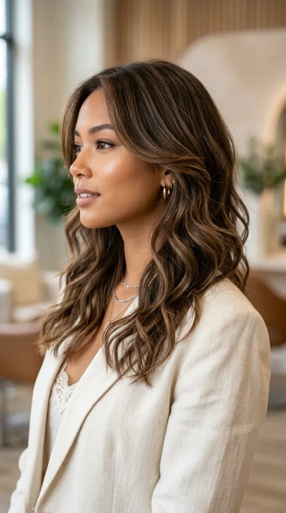 Soft Wavy Medium Layered Hair