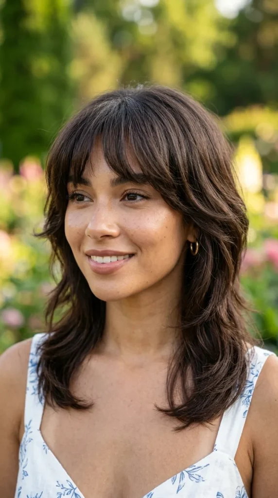 Soft Wolf Cut Bangs
