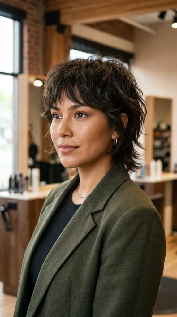 Soft Wolf-Inspired Short Layered Haircut