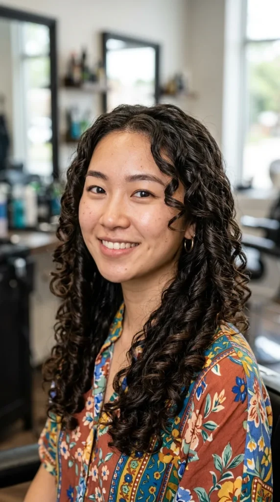Spiral Curls on Long Hair