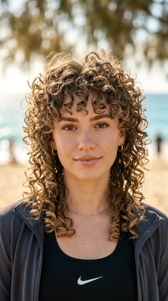 Spiral Curly Wolf Cut