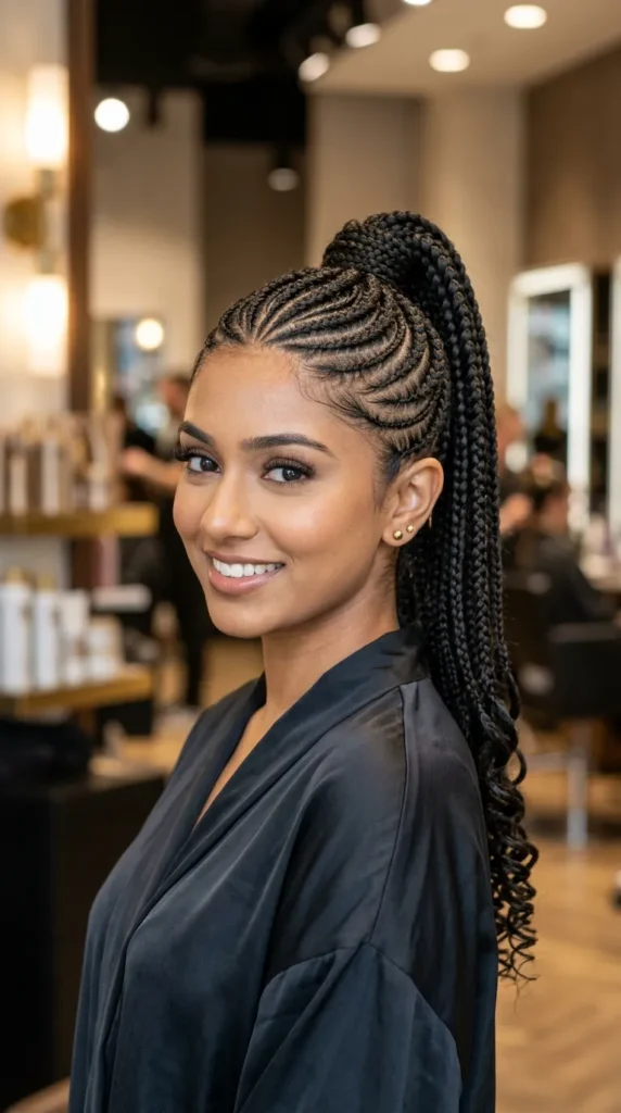 Spiral Stitch Braided Ponytail