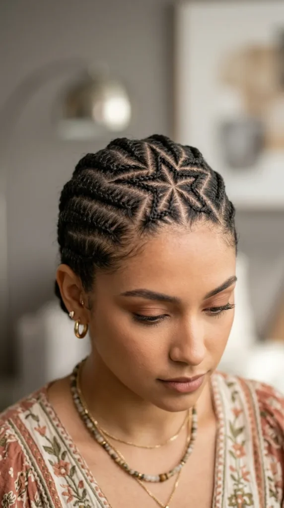 Star-Part Cornrows