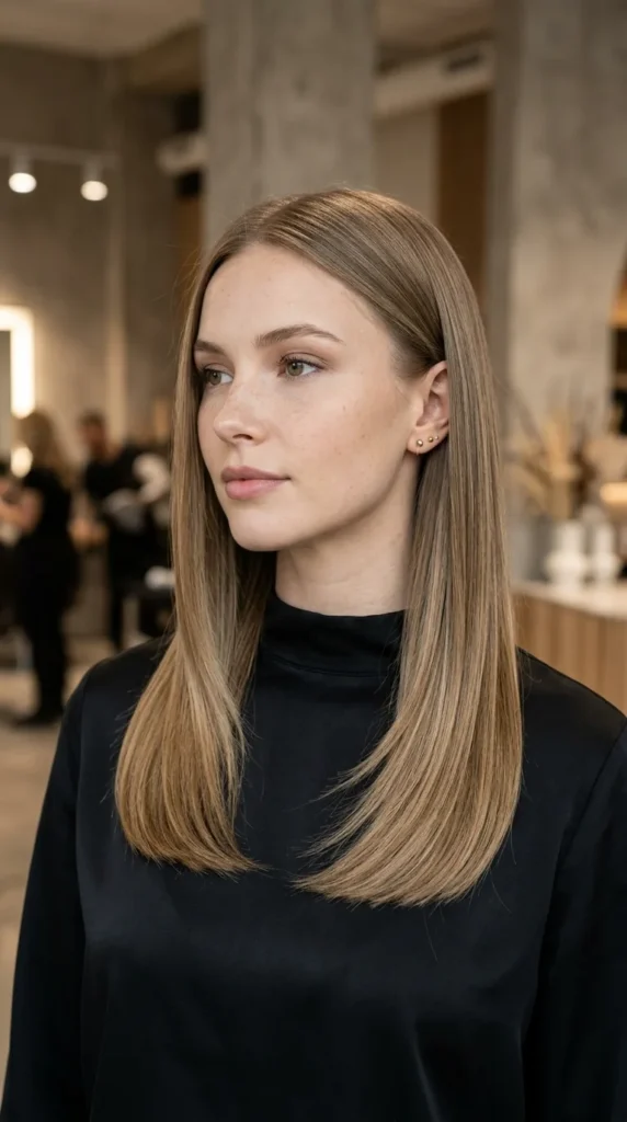 Straight Hair with Seamless Layer Blend