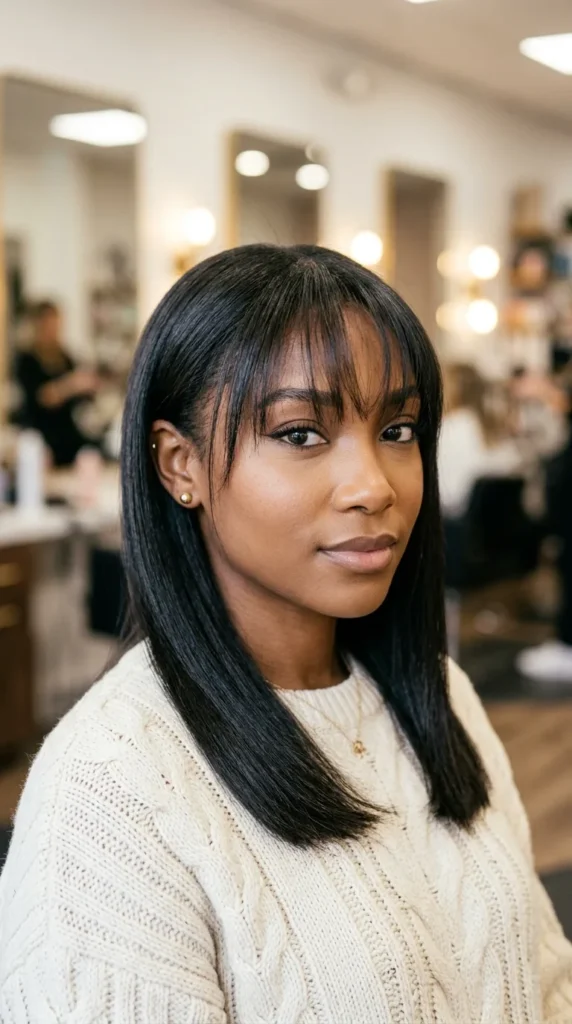 Straight Hair with Wispy Bangs