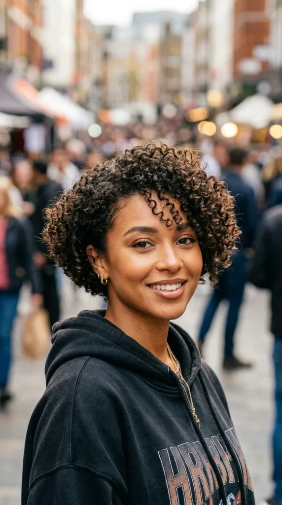 Tapered Curly Bob for Easy Styling