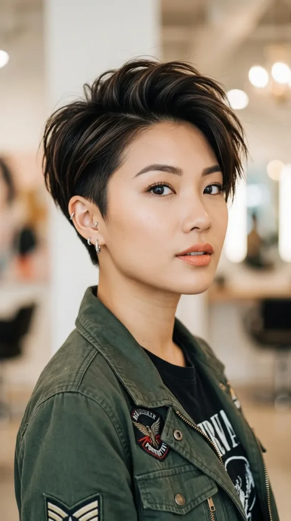 Tapered Pixie for Thin Hair with Crown Lift