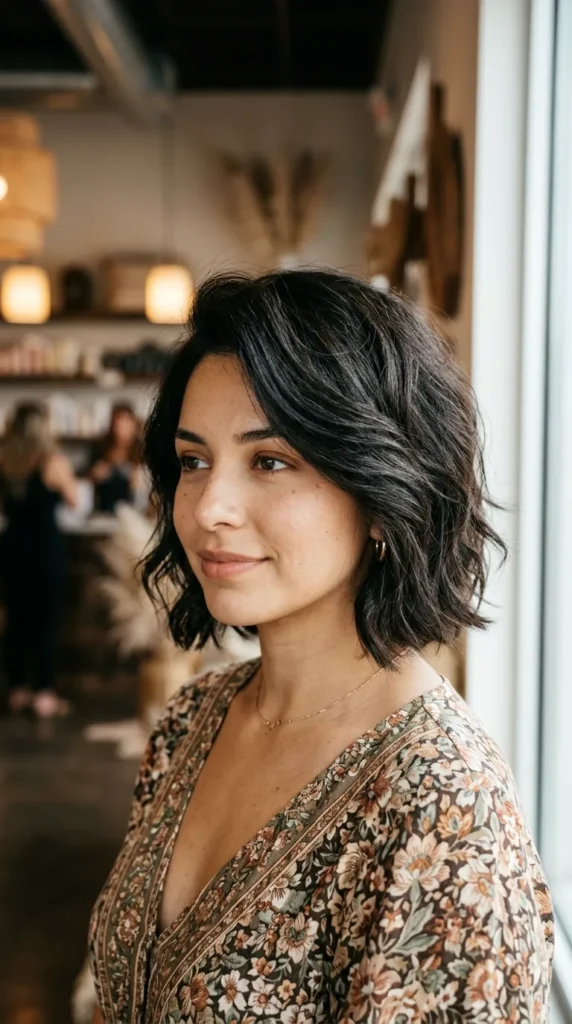 Textured Bob for Oval Face with Lift