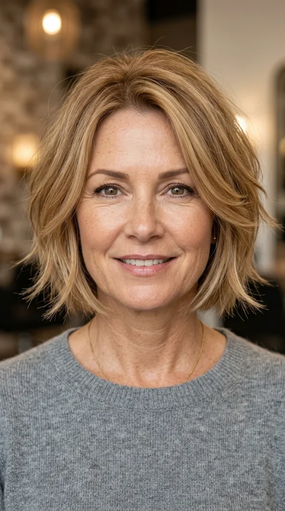 Textured Bob with Feathered Ends