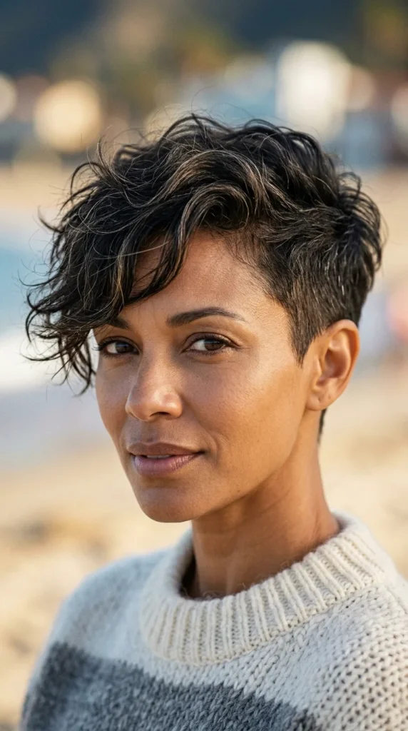 Textured Crop with Longer Top Layers