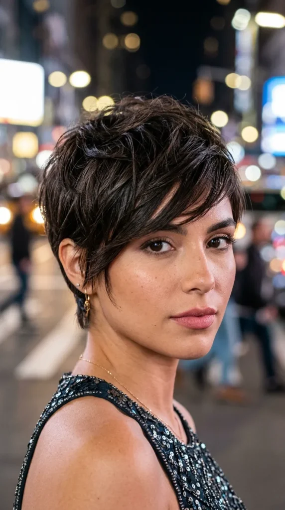 Textured Crop with Side Fringe