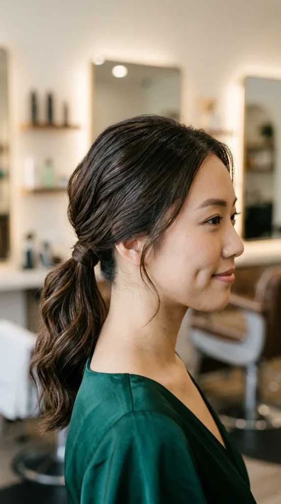 Textured Low Ponytail