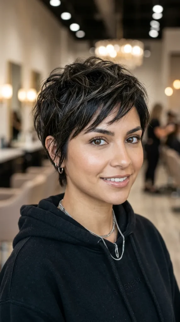 Textured Pixie Cut for Thin Hair