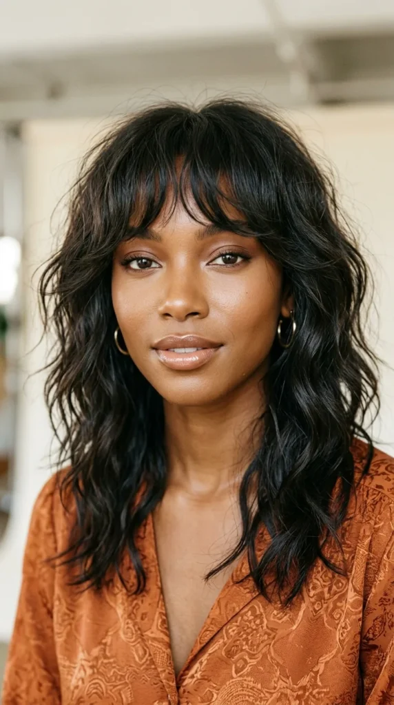 Tousled Curtain Bangs