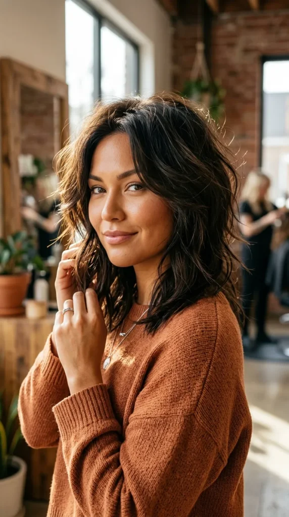 Tousled Medium Layered Hair