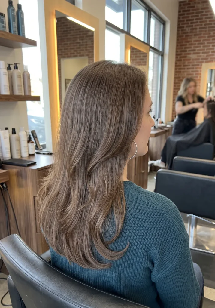 U-Shaped Layered Cut for Long Thin Hair