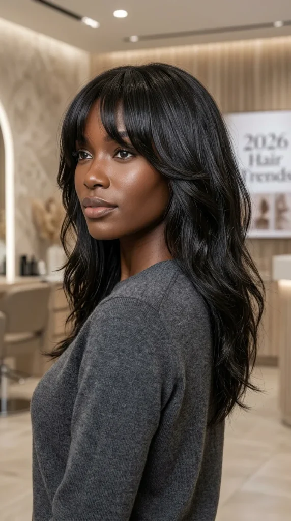 V Shape with Bottleneck Bangs