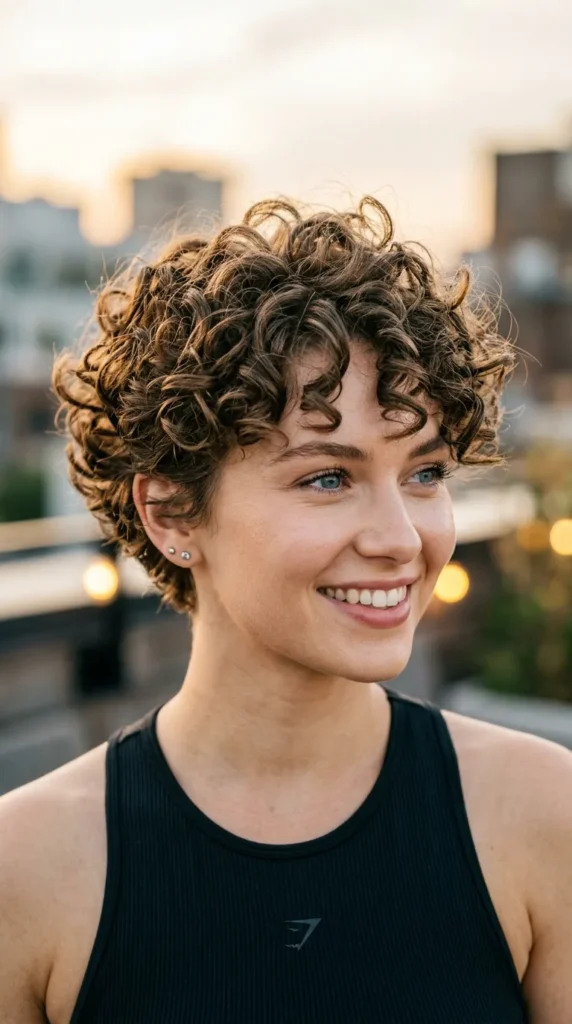 Voluminous Curly Pixie