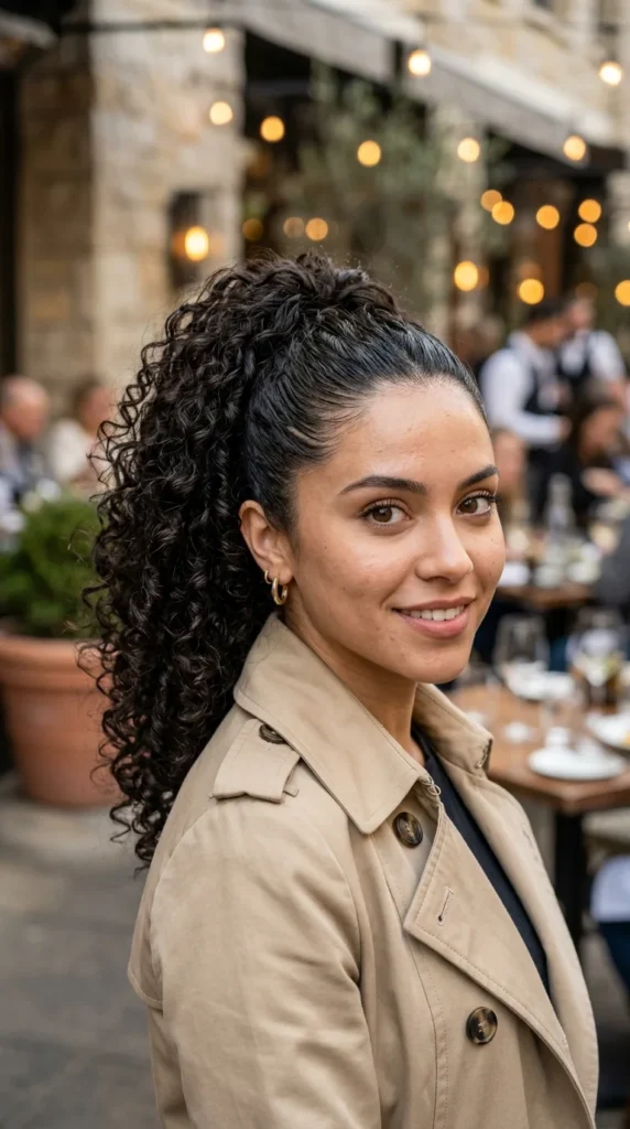 Voluminous Curly Ponytail