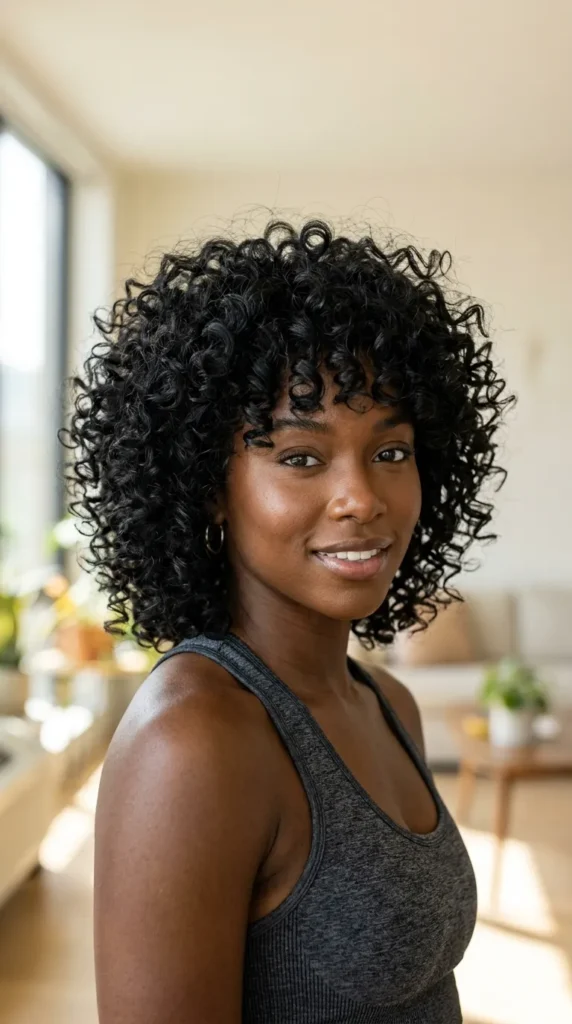 Voluminous Curly Wolf Cut