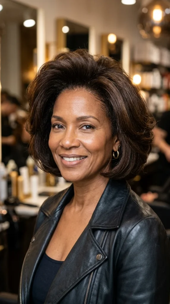 Voluminous Italian Bob for Women Over 60