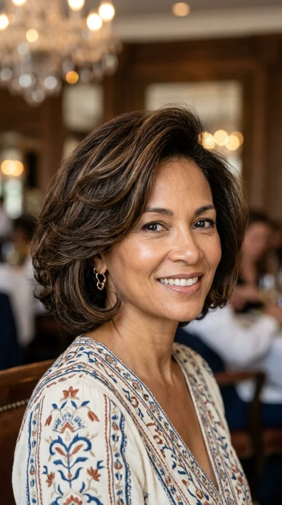 Voluminous Italian Bob with Blow-Dry Finish