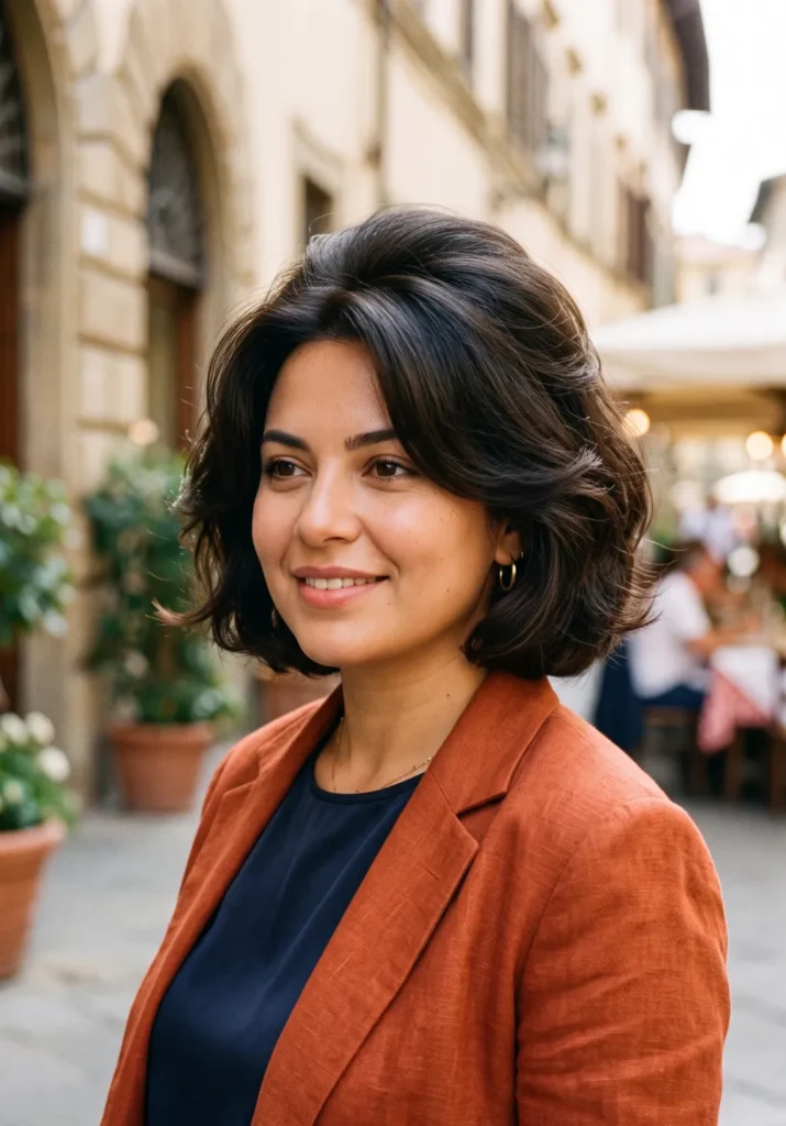 Voluminous Italian Bob with Crown Lift