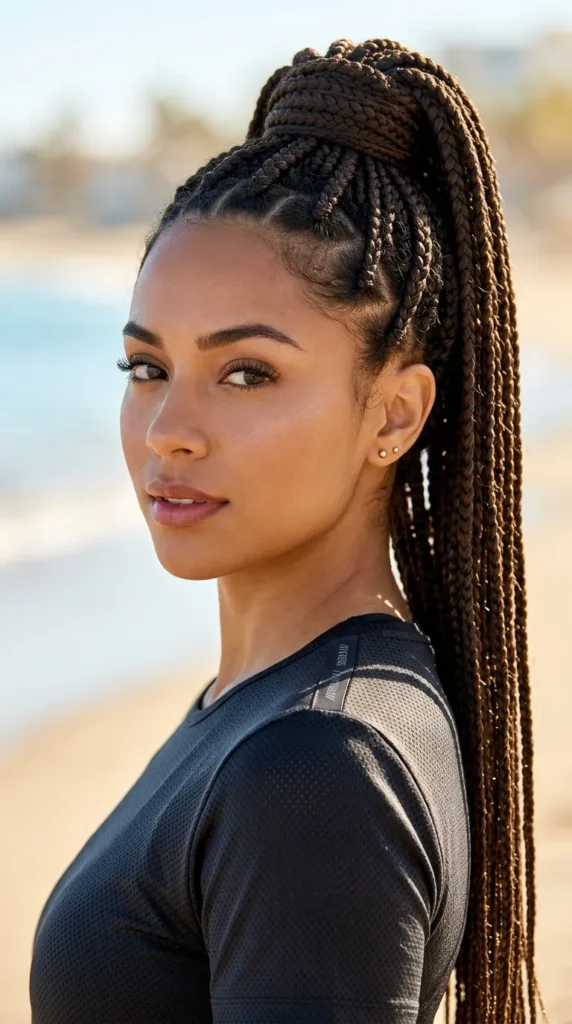 Waist-Length Braided Ponytail